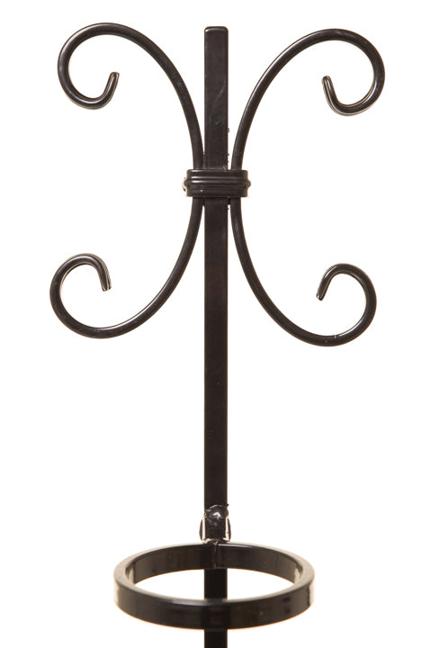 Decorative Wrought Iron Grave Flower Holder – Scroll Design