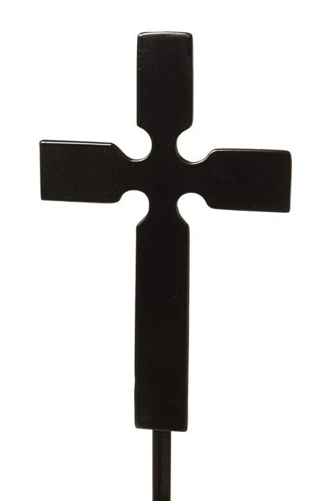 Decorative Wrought Iron Grave Flower Holder – Cross Design