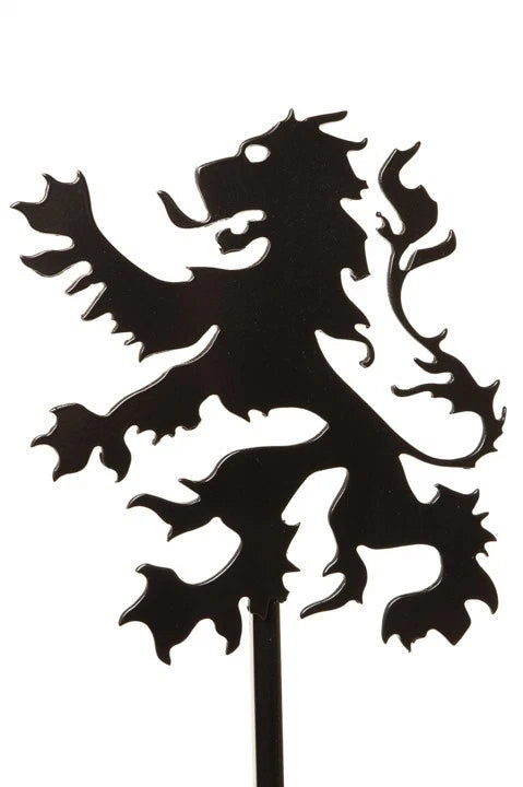 Decorative Wrought Iron Grave Flower Holder – Lion Rampant Design